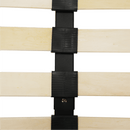 Ágy ágyráccsal, 160x200, fekete textilbőr, MIKEL