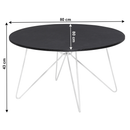 Dohányzóasztal, fekete  tölgy/fehér, MIKEL NEW