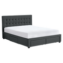 Ágy ráccsal, 180x200, szürke, MILARA