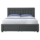 Ágy ráccsal, 180x200, szürke, MILARA