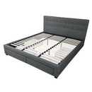 Ágy ráccsal, 180x200, szürke, MILARA