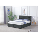Ágy ráccsal, 180x200, szürke, MILARA