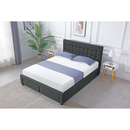 Ágy ráccsal, 180x200, szürke, MILARA