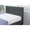 Ágy ráccsal, 180x200, szürke, MILARA