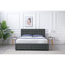 Ágy ráccsal, 180x200, szürke, MILARA