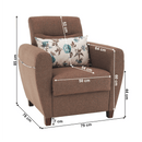 Fotel, sötétbézs, MILO