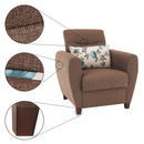 Fotel, sötétbézs, MILO