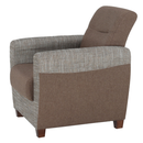 Fotel, barna/ sötétbézs, MILO