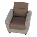 Fotel, barna/ sötétbézs, MILO