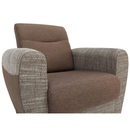 Fotel, barna/ sötétbézs, MILO