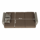 3-ülés ágyfunkcióval, barna, MILO 3-Ülés