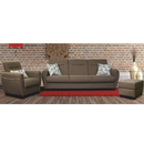 Puff, sötétbézs szövet/mintás, MILO