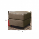 Puff, sötétbézs szövet/mintás, MILO