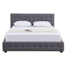 Ágy tárhellyel, 160x200, szürke, MINDY