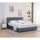 Ágy tárhellyel, 160x200, szürke, MINDY