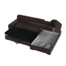 Ülőgarnitúra, barna, jobbos, MINERVA NEW