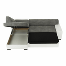 Ülőgarnitúra, fehér/szürke melír, balos, MINERVA