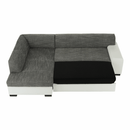 Ülőgarnitúra, fehér/szürke melír, balos, MINERVA