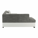 Ülőgarnitúra, fehér/szürke melír, balos, MINERVA