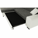 Ülőgarnitúra, fehér/szürke melír, balos, MINERVA