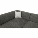 Ülőgarnitúra, fehér/szürke melír, balos, MINERVA