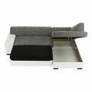 Ülőgarnitúra, fehér/szürke melír, jobbos, MINERVA