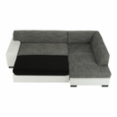 Ülőgarnitúra, fehér/szürke melír, jobbos, MINERVA