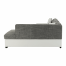 Ülőgarnitúra, fehér/szürke melír, jobbos, MINERVA