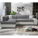 Ülőgarnitúra, fehér/szürke melír, balos, MINERVA