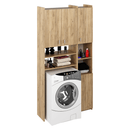Szekrény mosógép fölé polcokkal, artisan tölgy, MIRALI