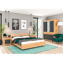 Éjjeli szekrény, tölgy craft arany/grafit szürke, balos, FIDEL X1