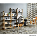 4 polcos állvány, fehér/természetes, KOEN TYP 2