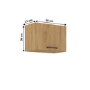 Felső szekrény, artisan tölgy, MONRO 50 GU-36 1F