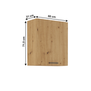 Felső szekrény, artisan tölgy, MONRO 60 G-72 1F