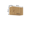 Felső szekrény, artisan tölgy, MONRO 60 GU-36 1F