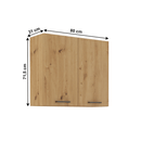 Felső szekrény, artisan tölgy, MONRO 80 G-72 2F