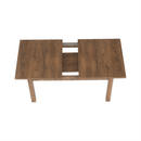 Széthúzható ebédlőasztal, tölgyfa lefkas, 160-203x90 cm, MONTANA STW