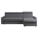Sarok ülőgarnitúra, szürke, jobbos, MORA ROH