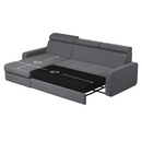 Sarok ülőgarnitúra, szürke, balos, MORA ROH