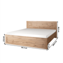 Franciaágy, 180x200, wotan tölgy, MORATIZ