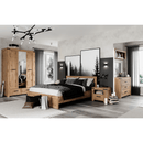 Franciaágy, 160x200, wotan tölgy, MORATIZ