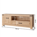 RTV asztal 1D1S/160, wotan tölgy, MORATIZ