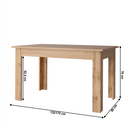 Kihúzható asztal, wotan tölgy, 132-175x80 cm, MORATIZ