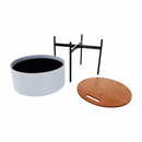 Kisasztall, szürke/természetes/fekete, MOSAI