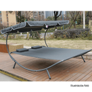 Kerti ágy, szürke, két személy számára, MULTINA