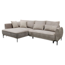 Sarokkanapé, szürkésbézs Taupe, balos, MURIEL ROH