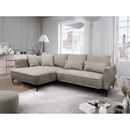 Sarokkanapé, szürkésbézs Taupe, balos, MURIEL ROH