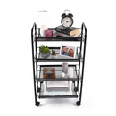 Tálalókocsi, fekete, MYRIS