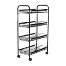 Tálalókocsi, fekete, MYRIS