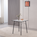 Étkezőasztal, fehér/fekete, 70x70x75 cm, NALAK TYP 1